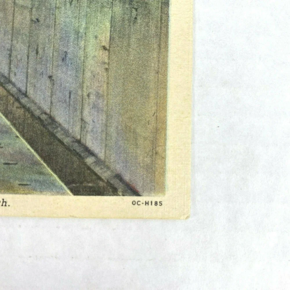 VTG 30s Sabin‎ Lock Sault Sainte Marie MI Postcard